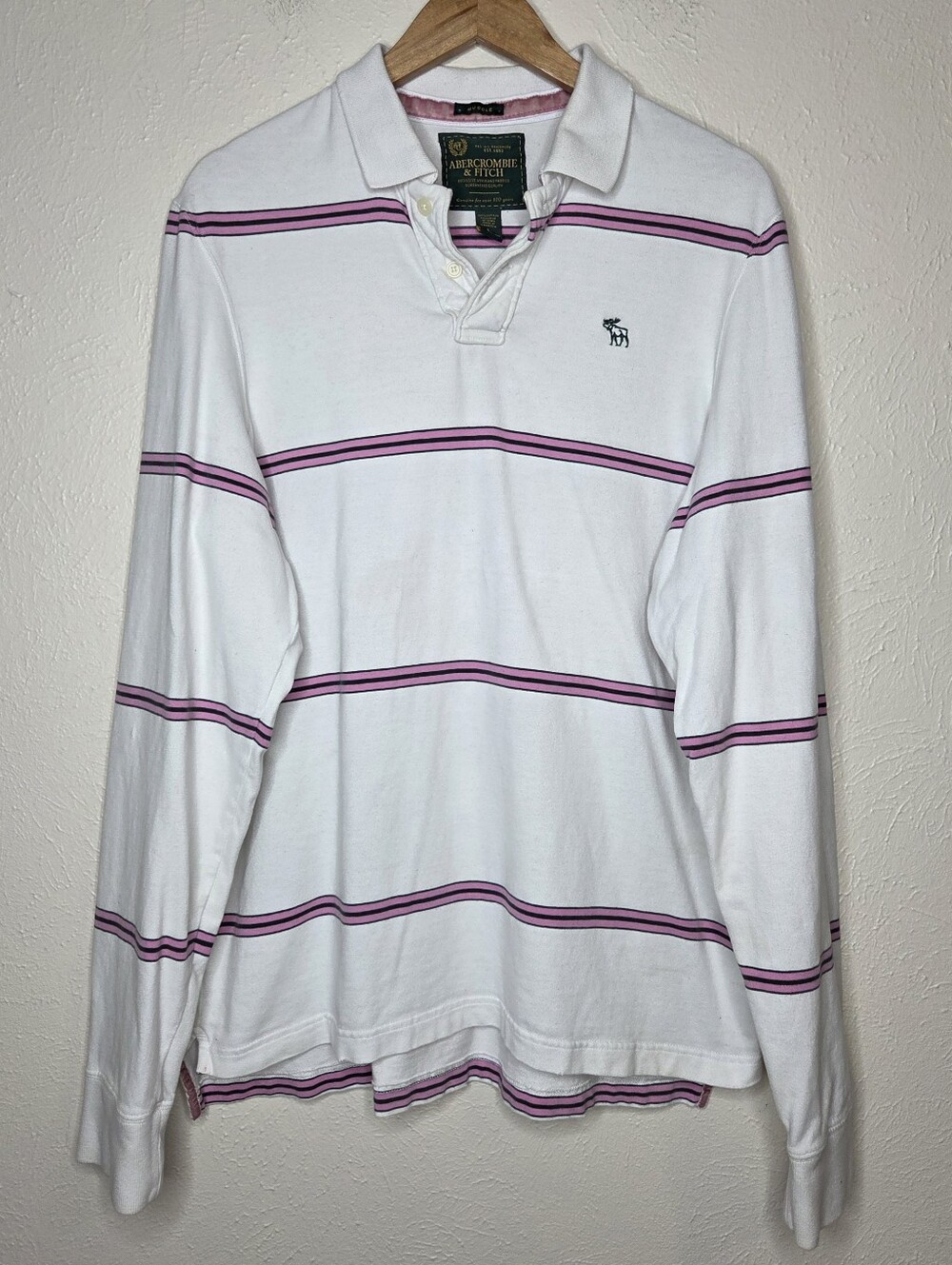 Vintage Y2K Abercrombie & Fitch Muscle Fit Polo Shirt Preppy Rugby